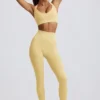Super Sculpt naadloze legging met hoge taille in botergeel