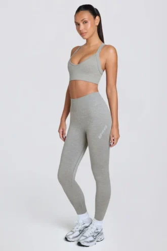 Super Sculpt naadloze legging met hoge taille in grijs gemêleerd