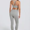 Super Sculpt naadloze legging met hoge taille in grijs gemêleerd