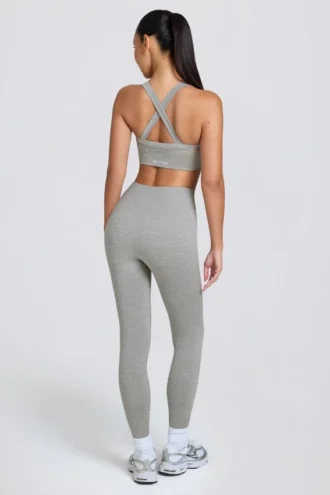 Super Sculpt naadloze legging met hoge taille in grijs gemêleerd