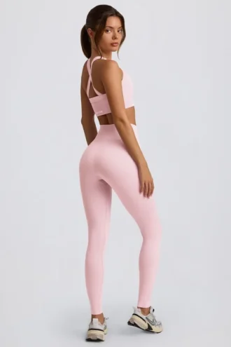 Super Sculpt naadloze legging met hoge taille in poederroze