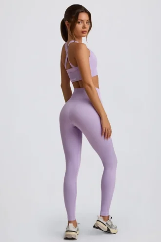 Super Sculpt naadloze legging met hoge taille in zacht lila