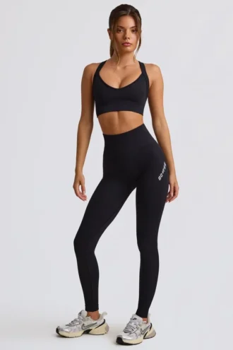 Super Sculpt naadloze legging met hoge taille in zwart