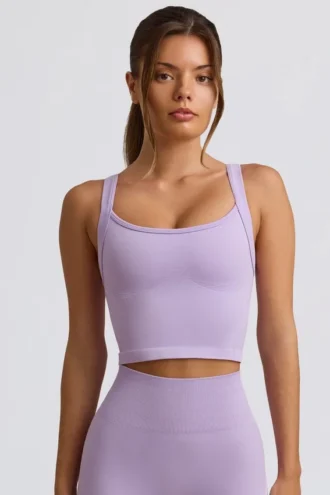 Super Sculpt naadloze longline hemdje in zacht lila