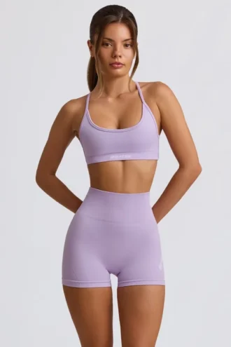 Super Sculpt naadloze minishort in zacht lila