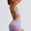 Super Sculpt naadloze minishort in zacht lila