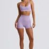 Super Sculpt naadloze minishort in zacht lila