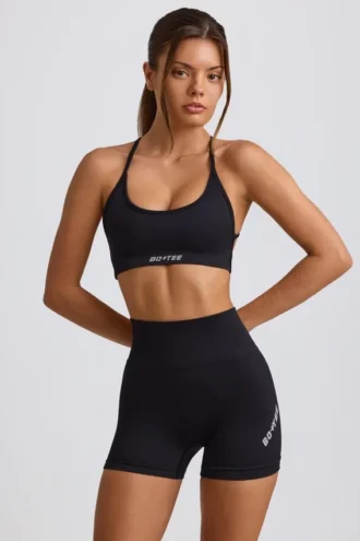 Super Sculpt naadloze minishort in zwart