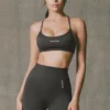 Super Sculpt naadloze rugloze sportbeha in Ash