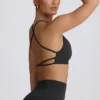 Super Sculpt naadloze rugloze sportbeha in Ash