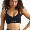 Super Sculpt naadloze sportbeha met gekruiste bandjes in zwart