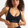 Super Sculpt naadloze sportbeha met gekruiste bandjes in zwart
