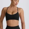 Super Sculpt naadloze sportbeha met gekruiste bandjes in zwart