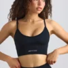 Super Sculpt naadloze sportbeha met ronde hals in zwart