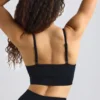Super Sculpt naadloze sportbeha met ronde hals in zwart