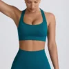 Super Sculpt naadloze sportbeha met T-rug in Teal