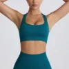 Super Sculpt naadloze sportbeha met T-rug in Teal