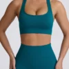 Super Sculpt naadloze sportbeha met T-rug in Teal