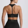 Super Sculpt naadloze sportbeha met T-rug in zwart