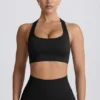 Super Sculpt naadloze sportbeha met T-rug in zwart