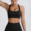 Super Sculpt naadloze sportbeha met T-rug in zwart