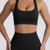 Super Sculpt naadloze sportbeha met T-rug in zwart