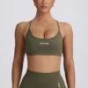 Super Sculpt naadloze sportbeha zonder rug in lichtgroen
