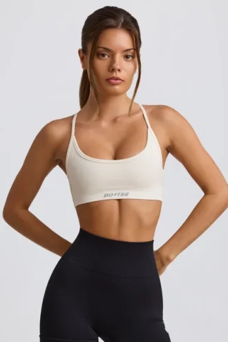 Super Sculpt naadloze sportbeha zonder rug in wit