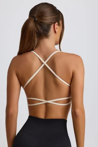 Super Sculpt naadloze sportbeha zonder rug in wit