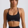 Super Sculpt naadloze sportbeha zonder rug in zwart