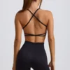 Super Sculpt naadloze sportbeha zonder rug in zwart