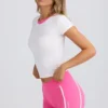 T-shirt met print in wit