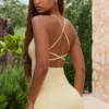 Tanktop met gekruiste bandjes in Lemon