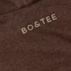 Tanktop met halternek en open rug in pecannoot gemêleerd