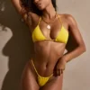 Recife driehoekige bikinitop in goudgeel
