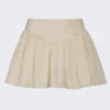 Thia minirok met strikdetail en broderie anglaise in ivoor