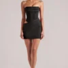 Veda bandeau bodycon minijurk in zwart