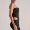 Veda bandeau bodycon minijurk in zwart
