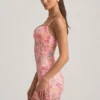Velena versierde camisole bodycon mini-jurk in roze
