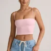 Verna Modal strapless crop top in babyroze