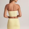 Verna Modal strapless crop top in citroensorbet