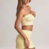 Verna Modal strapless crop top in citroensorbet