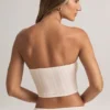 Verna Modal strapless crop top in gestreepte print
