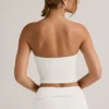 Verna Modal strapless crop top in wit