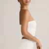 Verna Modal strapless crop top in wit