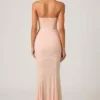 Vesna versierde fishtail-jurk met sweetheart-hals in Dusty Rose