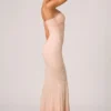 Vesna versierde fishtail-jurk met sweetheart-hals in Dusty Rose