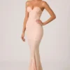 Vesna versierde fishtail-jurk met sweetheart-hals in Dusty Rose