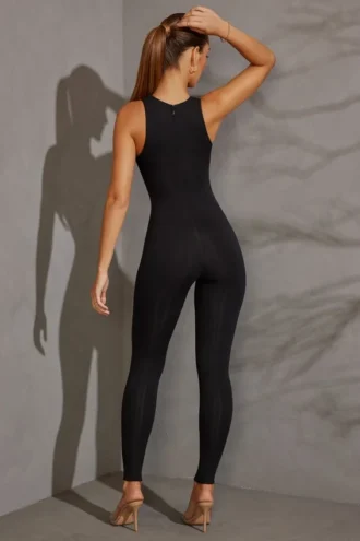 Vida jumpsuit met racerback in zwart