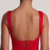 Violetta minijurk met strik aan de achterkant in rood